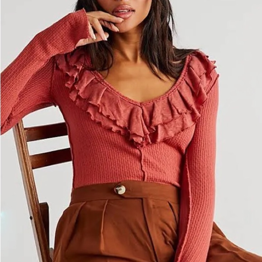 NWOT Free people long sleeve Bennett shirt